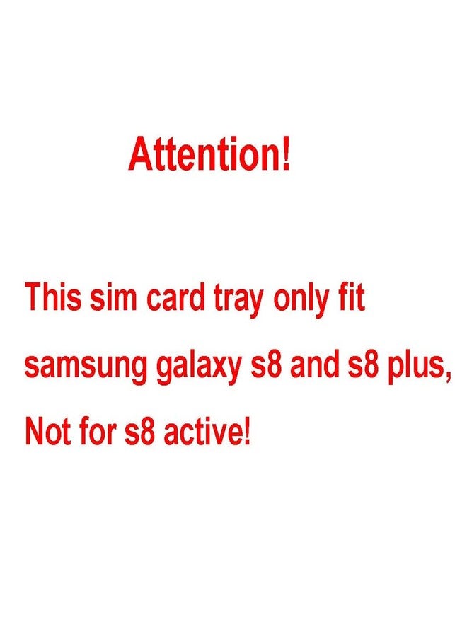 Perzework SIM Card Tray Holder Slot Replacement for Samsung Galaxy S8 and S8 Plus（Black Waterproof Rubber Ring and Eject Pin (Single Sim Card Version) - Image 4